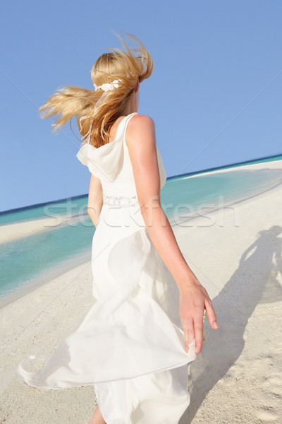 Bride At Beautiful Beach Wedding Stock photo © monkey_business