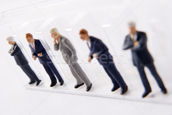 Line Of Businessmen Figurines Stock photo © monkey_business