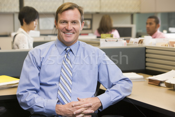 Empresario sonriendo oficina hombre feliz Foto stock © monkey_business