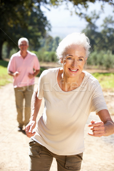 Couple de personnes âgées pays courir soleil portrait exercice [[stock_photo]] © monkey_business