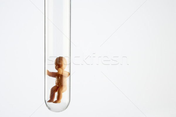 Baby Figuren Reagenzglas Medizin Wissenschaft Farbe Stock foto © monkey_business