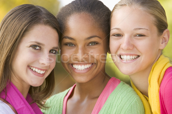 Portret grup prietenii adolescent adolescenti Imagine de stoc © monkey_business