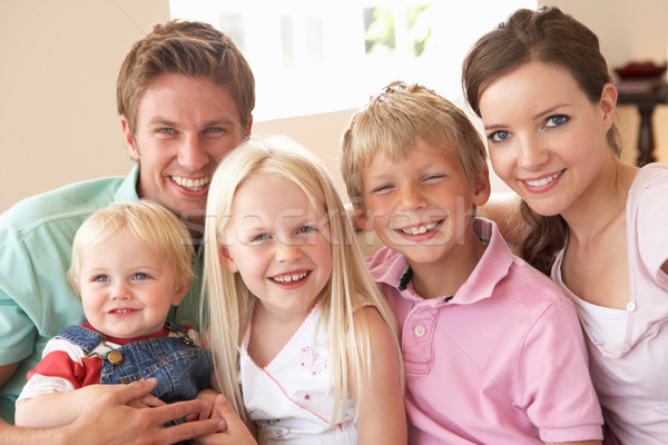 Famille séance canapé maison ensemble enfant [[stock_photo]] © monkey_business