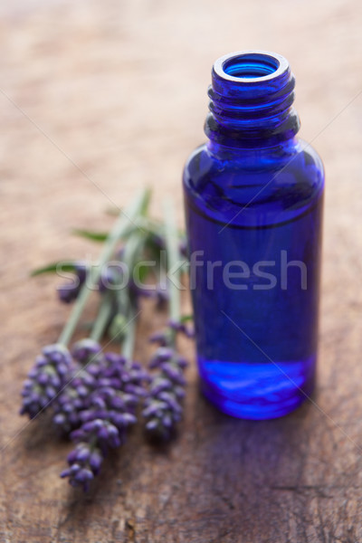 Lavanda flores fragancia botella azul perfume Foto stock © monkey_business
