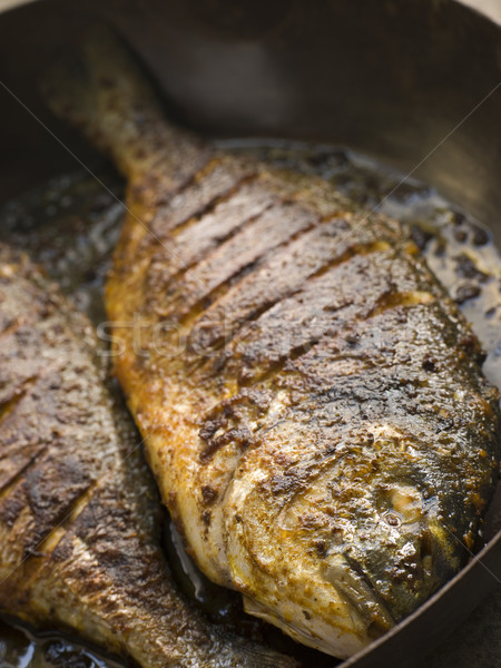 Császár pörkölt fűszer serpenyő hal belső Stock fotó © monkey_business