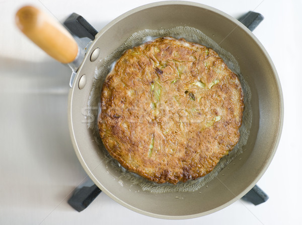 Savoury Pancake Cooking in a Japanese Frying Pan Stock photo © monkey_business