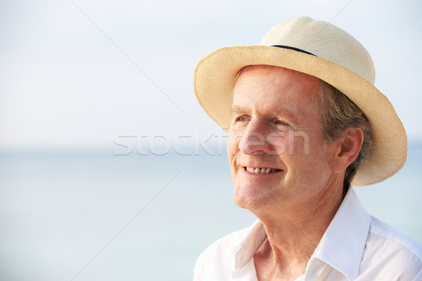 Kıdemli adam tropikal plaj tatil plaj yaz Stok fotoğraf © monkey_business