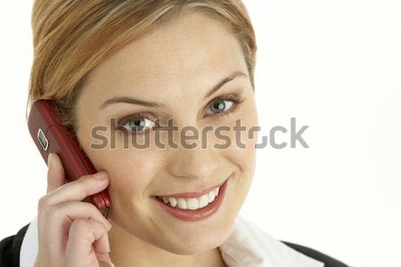 Stock photo: Studio Portrait Of Smiling Teenage Girl