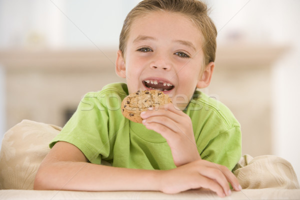 Photo stock: Manger · cookie · salon · souriant · alimentaire