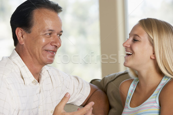Father And Daughter Together At Home Stock photo © monkey_business
