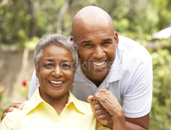 Senior vrouw volwassen zoon familie gelukkig Stockfoto © monkey_business