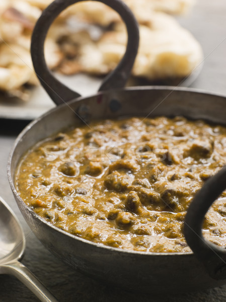 Kali Dahl Served in a Karahi With Naan Bread Stock photo © monkey_business