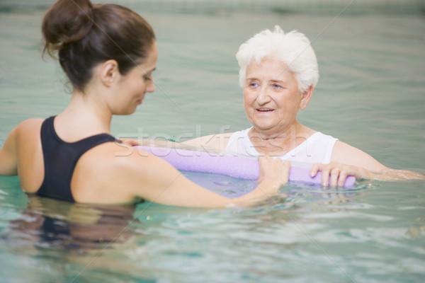 Instructor And Elderly Patient Undergoing Water Therapy Stock photo © monkey_business