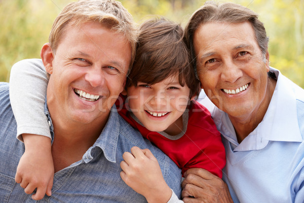 Generaties latino mannen portret jongen glimlachend Stockfoto © monkey_business