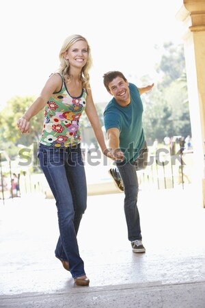 Adolescente casal estúdio homem feliz menino Foto stock © monkey_business