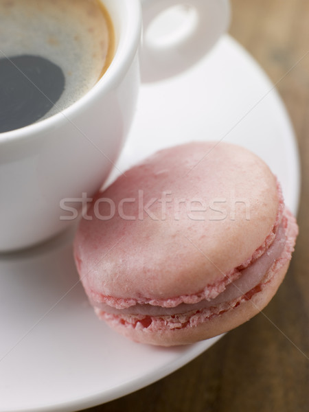 Raspberry Macaroon with a Cup of Espresso Stock photo © monkey_business