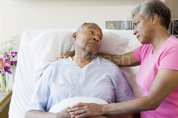 Senior Couple Looking Serious In Hospital Stock photo © monkey_business
