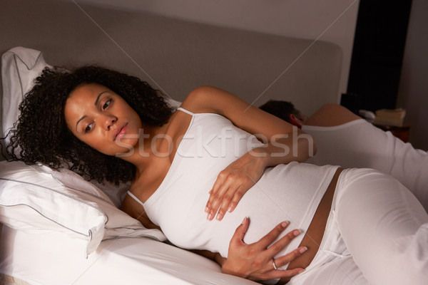 Pregnant woman unable to sleep Stock photo © monkey_business