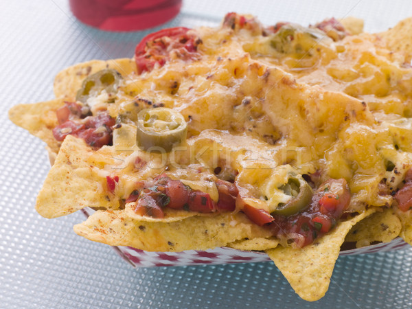 Portion Of Cheese And Chilli Nachoes Stock photo © monkey_business