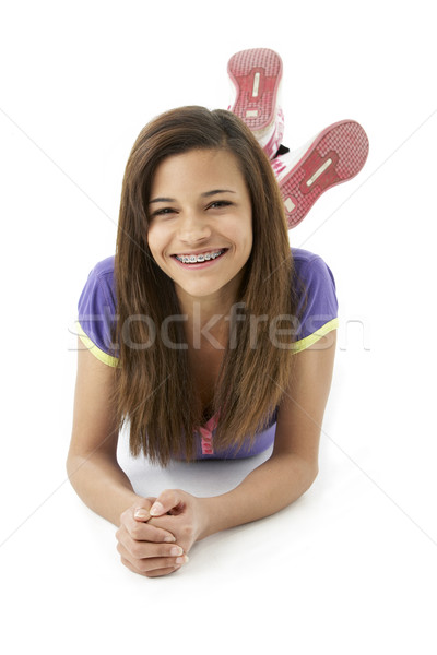 Teenage Girl Laying on Stomach Stock photo © monkey_business