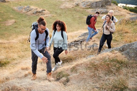 Group Of Young People Having Fun Dancing On Beach Together Stock photo © monkey_business