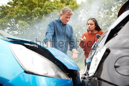 Man And Woman Having Argument After Traffic Accident Stock photo © monkey_business