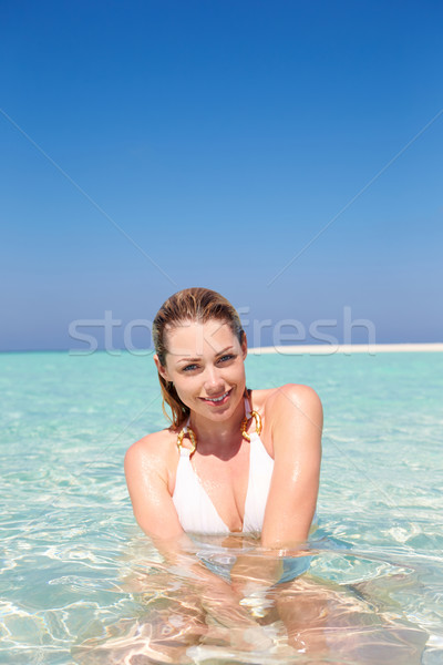 Donna spiaggia donne estate Foto d'archivio © monkey_business