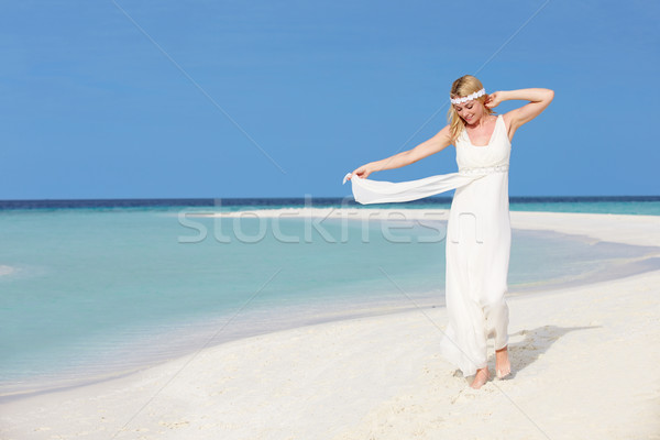 Bride At Beautiful Beach Wedding Stock photo © monkey_business