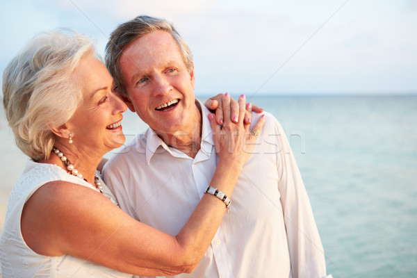 Stockfoto: Getrouwd · strand · ceremonie · vrouw · bruiloft