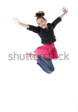 Aer copii copil studio jumping Imagine de stoc © monkey_business