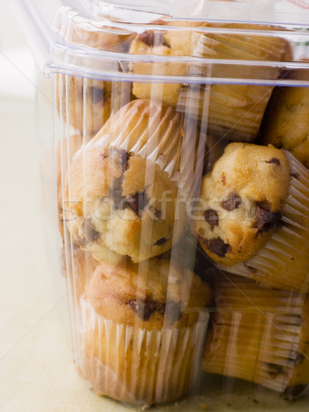 Milk Chocolate Chip Muffins In A Plastic Box Stock photo © monkey_business