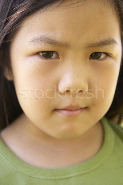 Stock photo: Portrait Of Girl Frowning