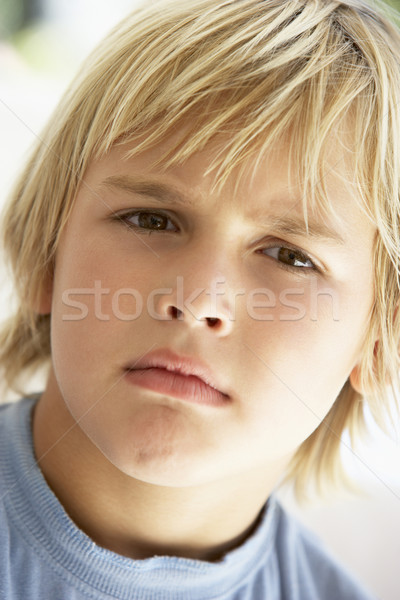 Portrait Of Young Boy Frowning Stock photo © monkey_business