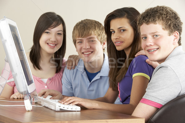 Teenagers on Computer at Home Stock photo © monkey_business