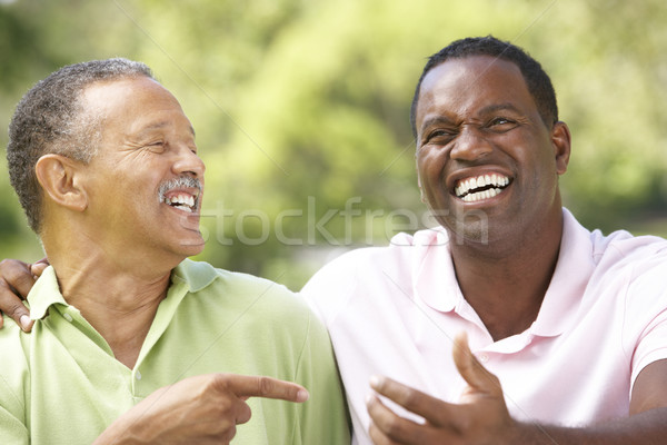Stock photo: Father With Adult Son In Park