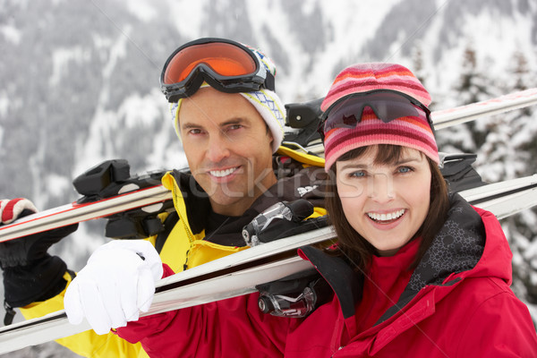 Middle Aged Couple On Ski Holiday In Mountains Stock photo © monkey_business