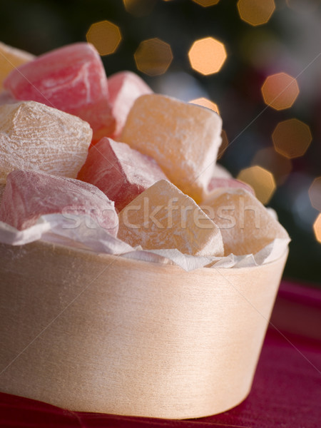 Doboz török öröm étel cukorka karácsony Stock fotó © monkey_business