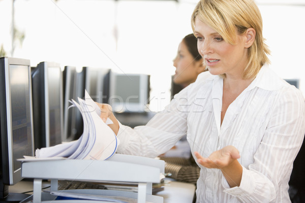 Stock Trader Going Through Paperwork Stock photo © monkey_business