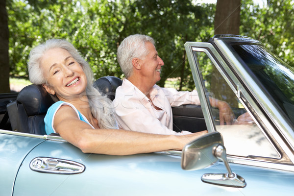 Senior couple in sports car Stock photo © monkey_business