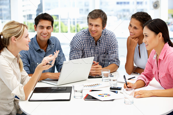 Stock photo: Mixed group in business meeting