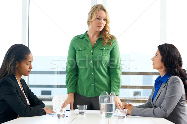 Csoport nők megbeszélés iroda üzlet nő Stock fotó © monkey_business