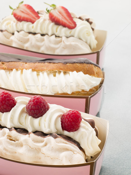 Creamed Meringue And Chocolate Eclair Stock photo © monkey_business