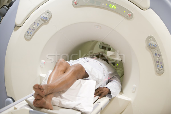 Stock fotó: Nővér · beteg · tomográfia · macska · scan · férfi