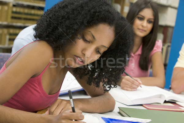 University student working in library Stock photo © monkey_business