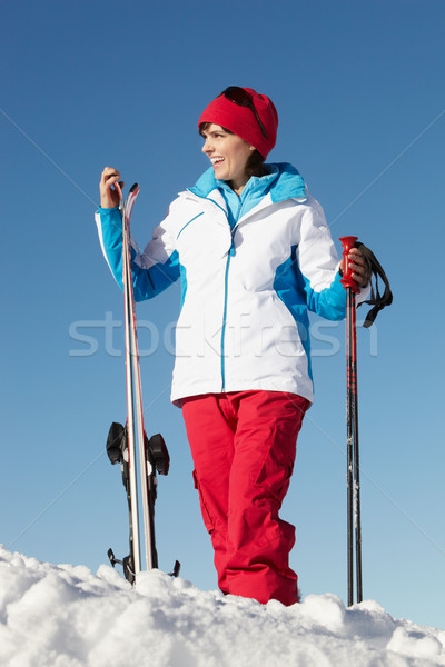 Middle Aged Woman On Ski Holiday In Mountains Stock photo © monkey_business