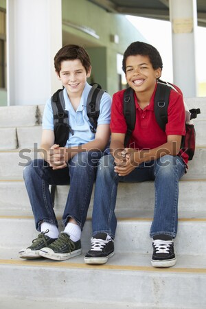 Group Of Male Teenage Pupils Outside Classroom Stock photo © monkey_business