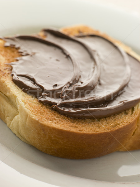 Slice of Toasted brioche with Chocolate Spread Stock photo © monkey_business