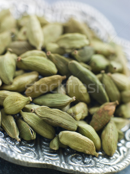 Dish of Green Cardamom Pods Stock photo © monkey_business