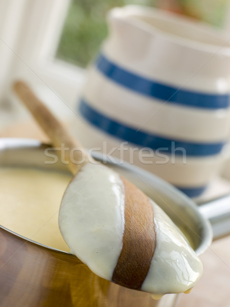 Making Fresh English Vanilla Custard Stock photo © monkey_business