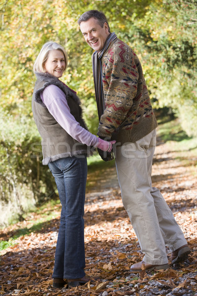 Senior couple on woodland walk Stock photo © monkey_business